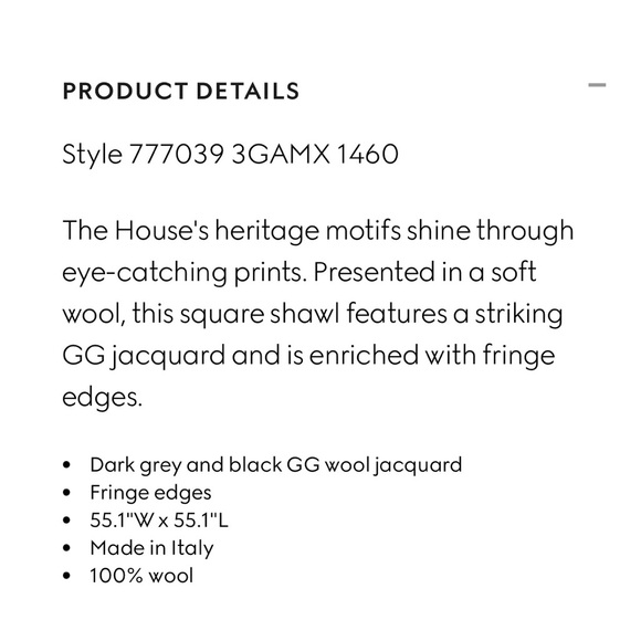 Gucci Scarf, Black and Gray with Iconic GG logo, NWT - Picture 11 of 12